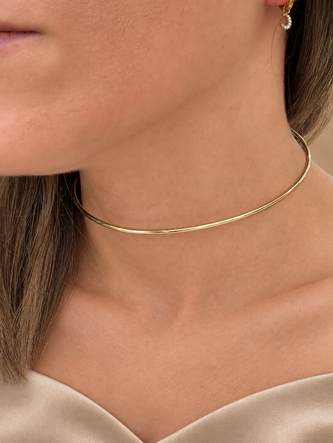 Lourdes | Choker fino - Dorado