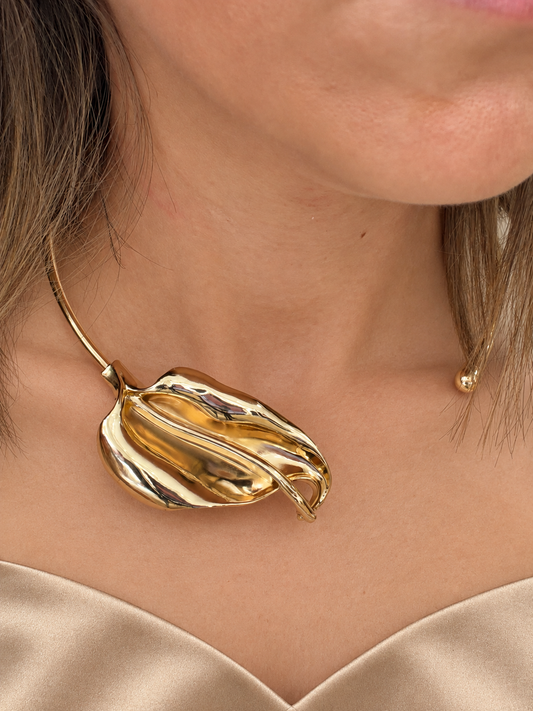 Marina | Choker escultórico - Dorado
