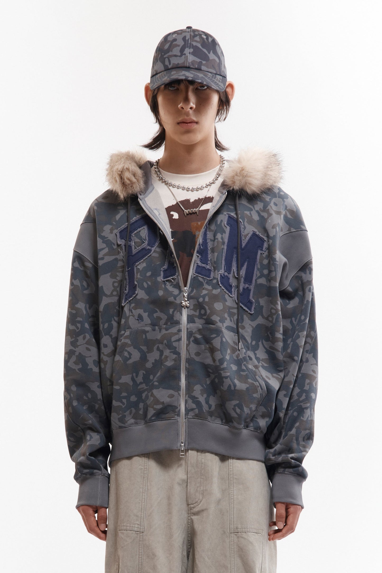 Sudadera ABC con Capucha, Pelo Sintético y Cremallera