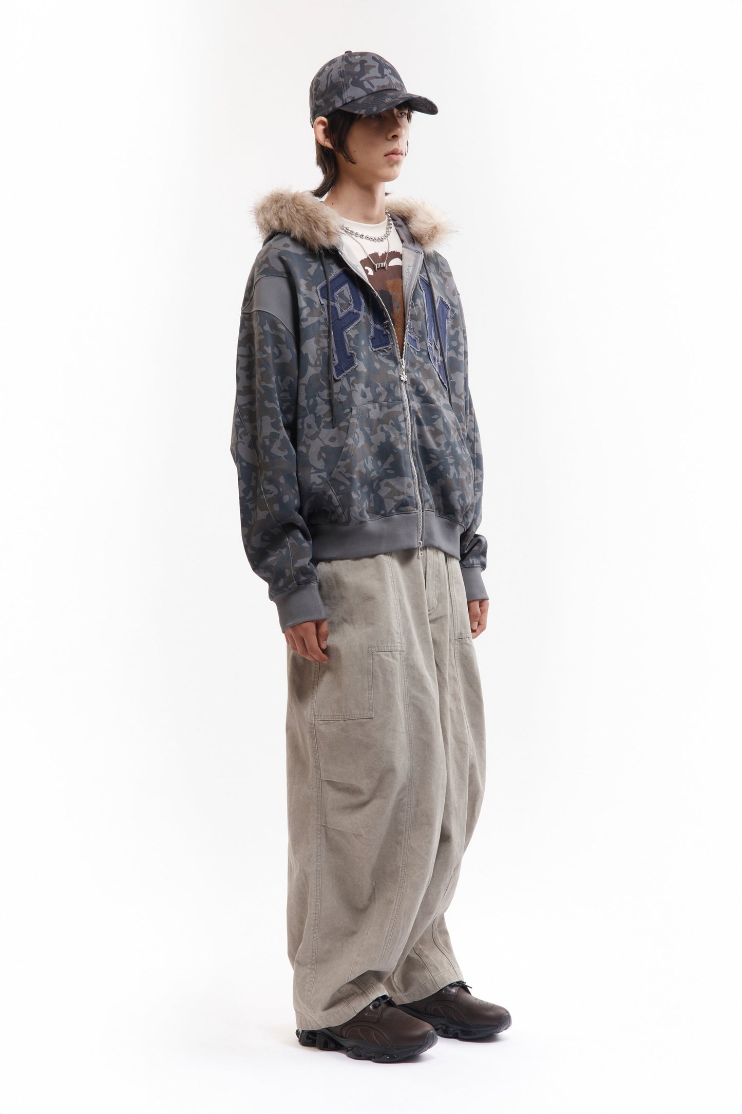 Sudadera ABC con Capucha, Pelo Sintético y Cremallera