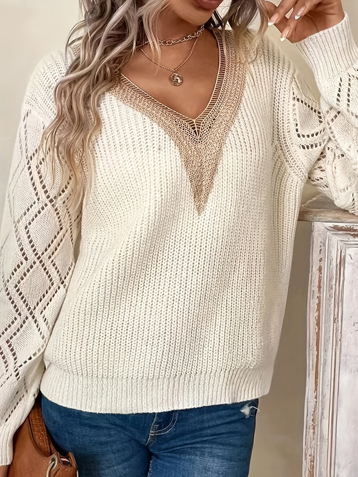 Claudia - Jersey de mujer escote profundo