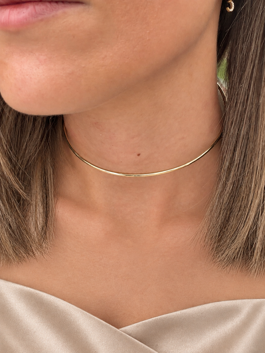Lourdes | Choker fino - Dorado