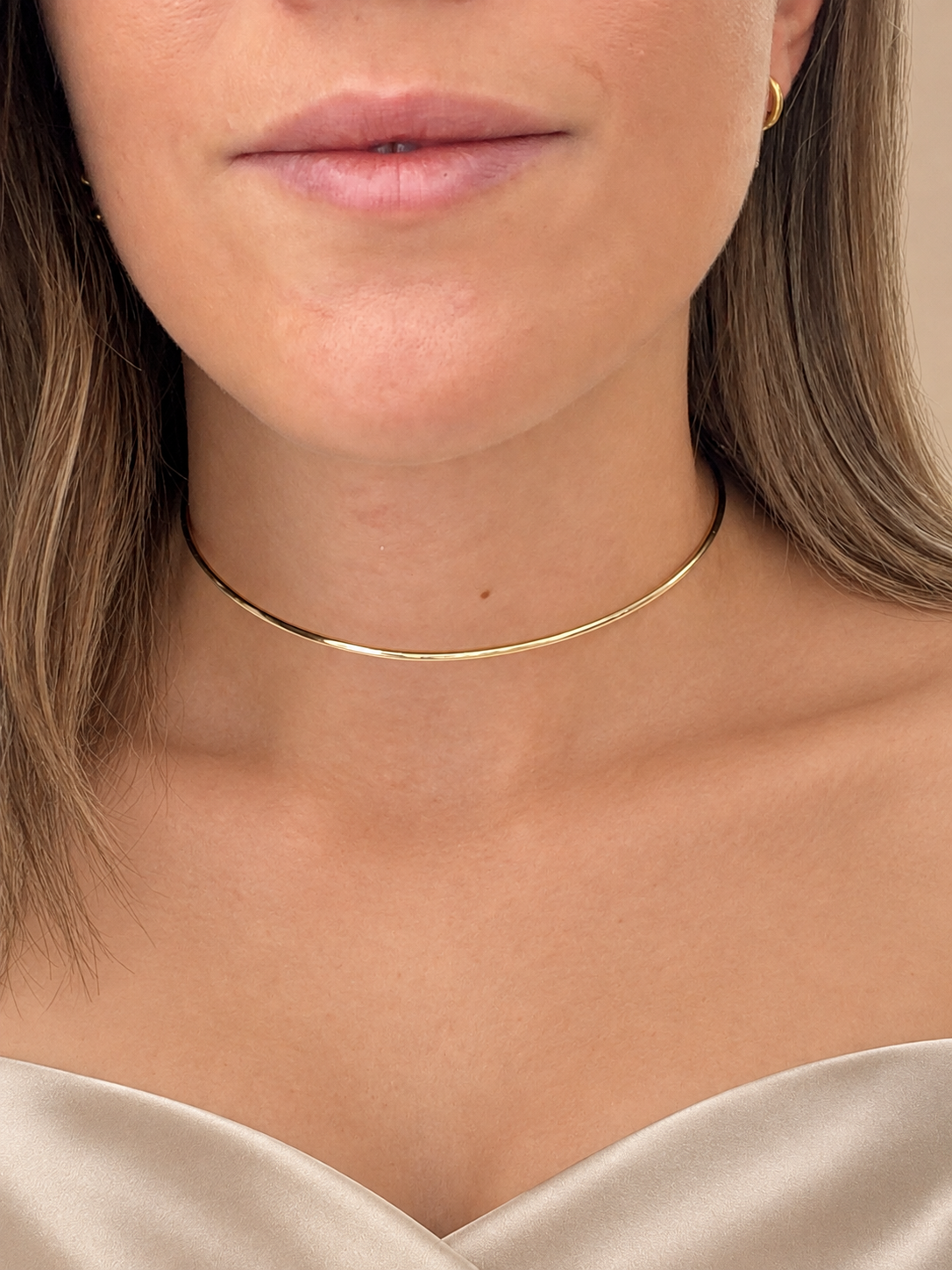 Lourdes | Choker fino - Dorado