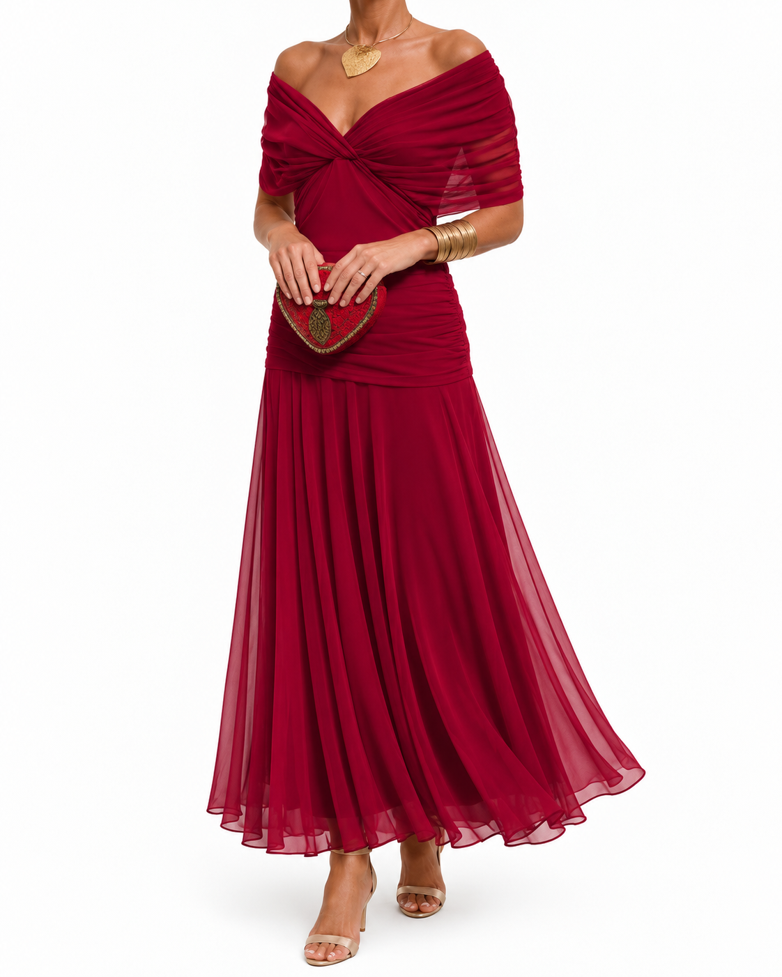 Manira | Vestido largo con hombros descubiertos