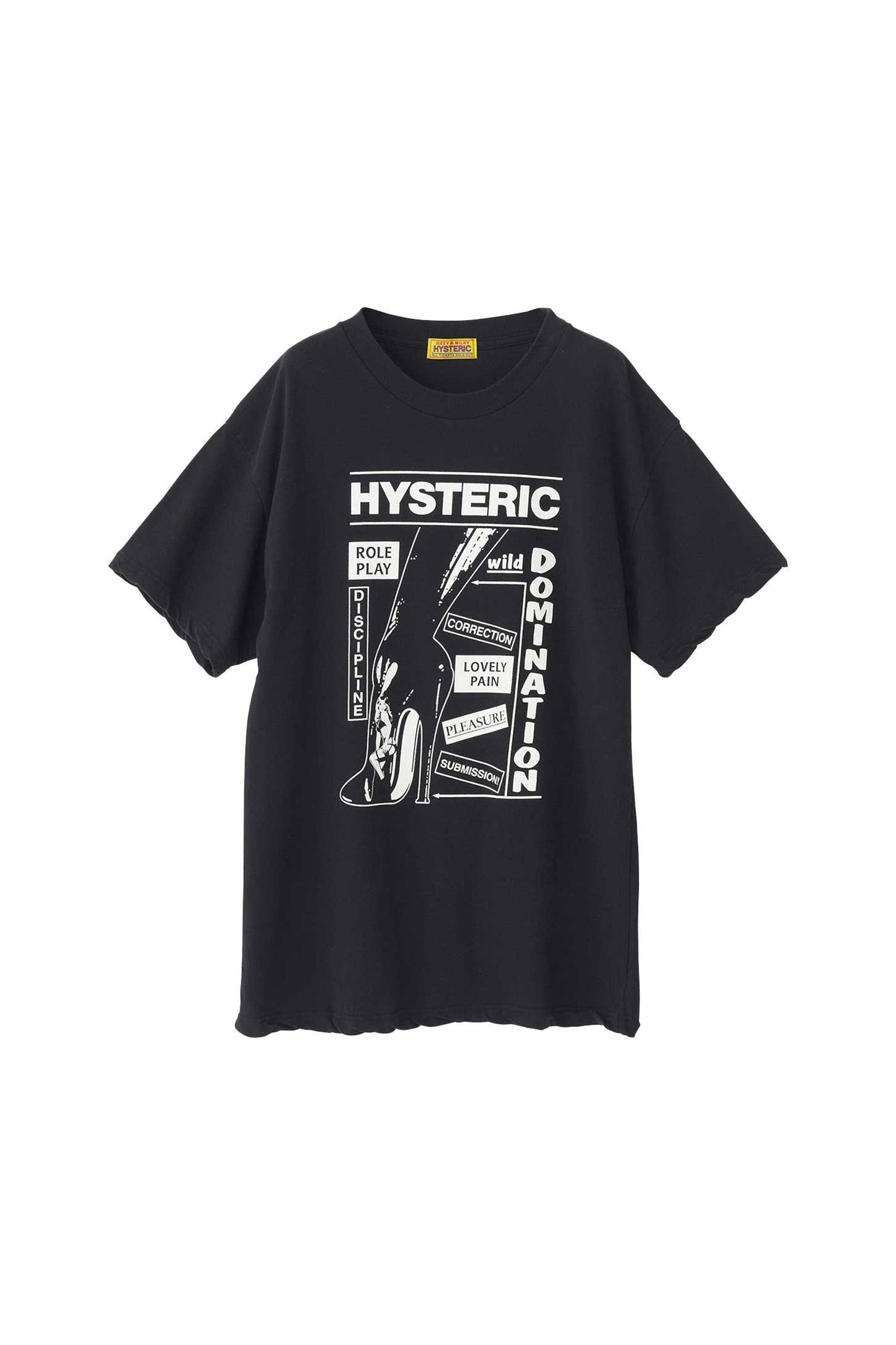 **Camiseta Oversize HYS Dominatrix Boot – Negra**