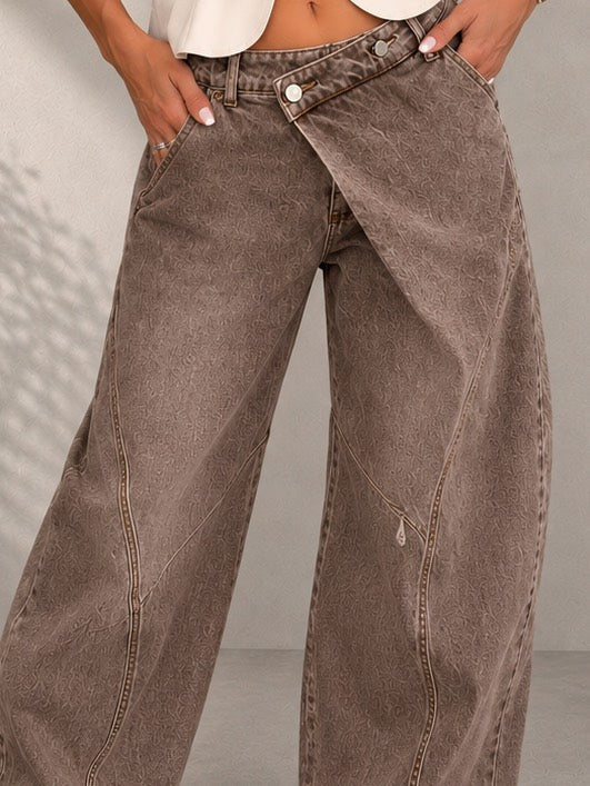 Jeans de corte barril