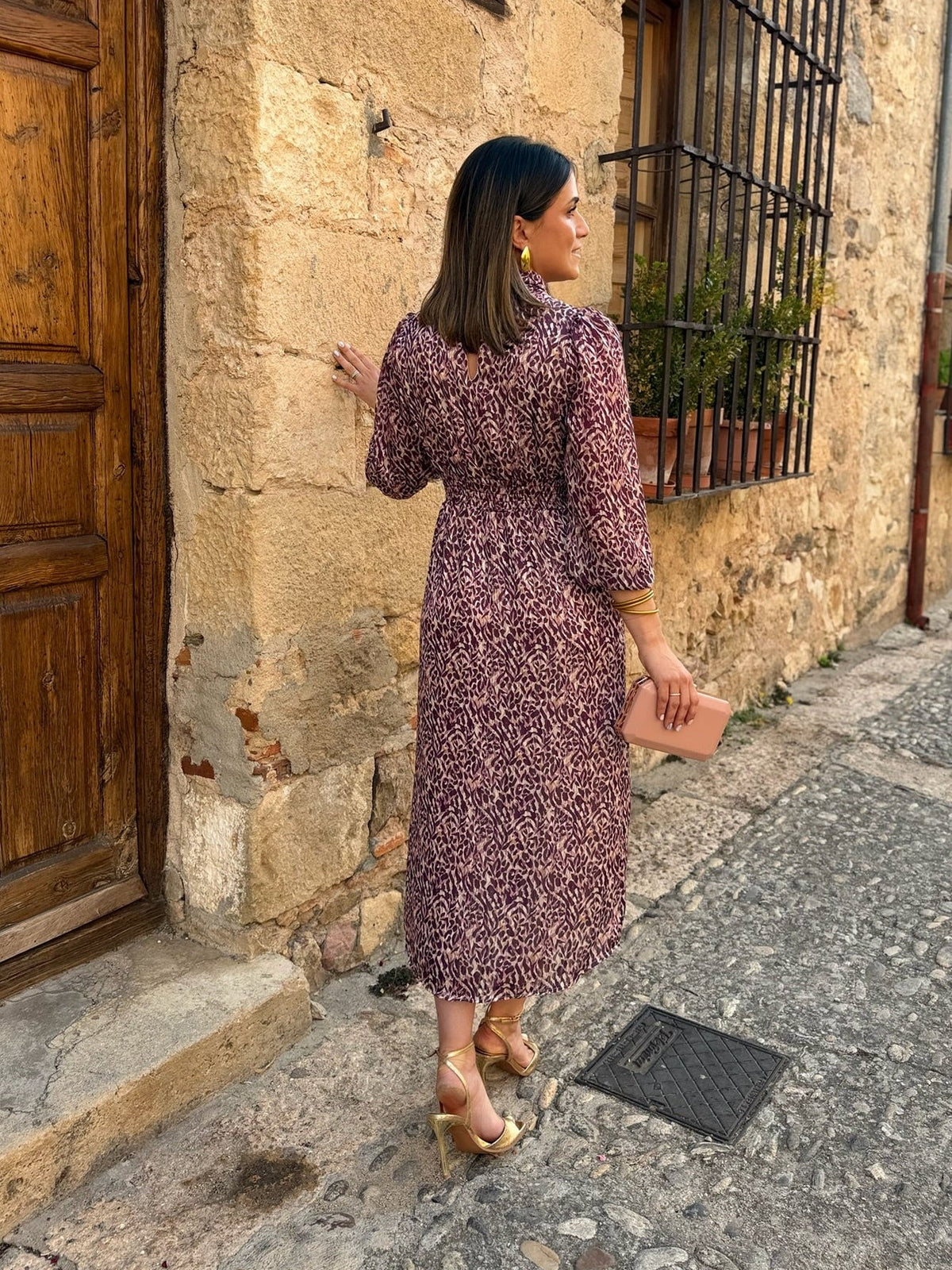 Alba | Vestido midi estampado - Buganvilla