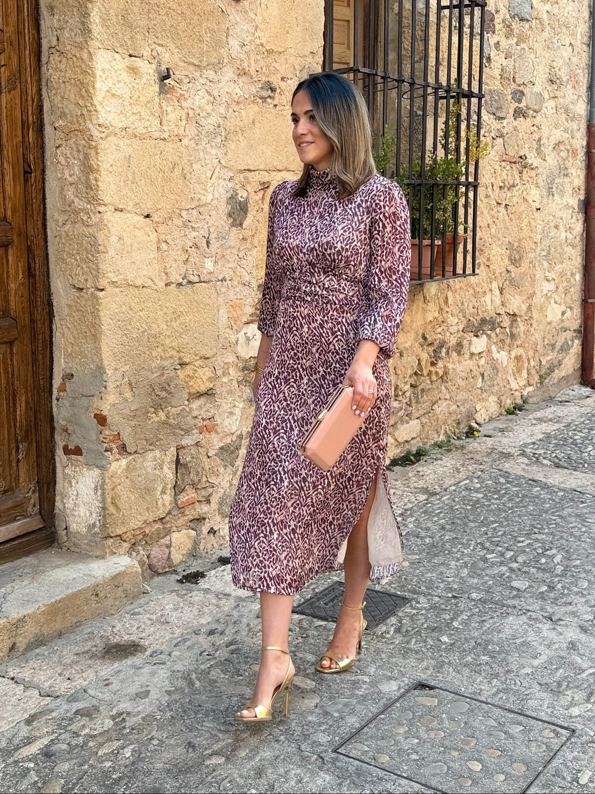 Alba | Vestido midi estampado - Buganvilla