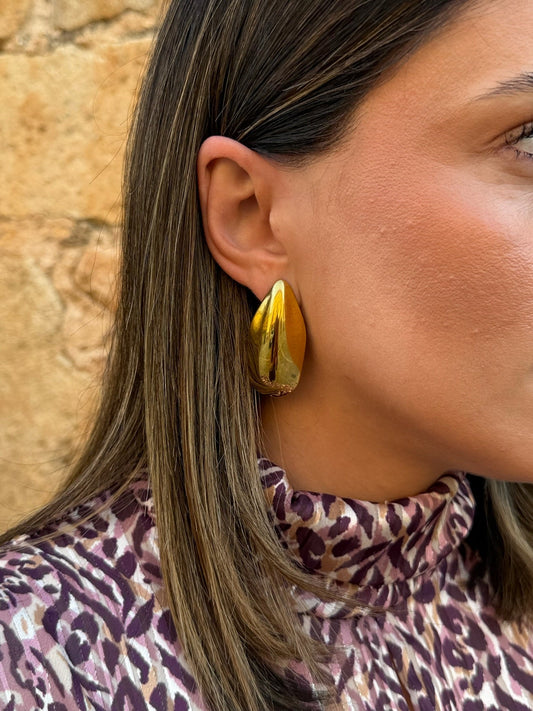 Miriam | Pendientes efecto almendra - Dorado