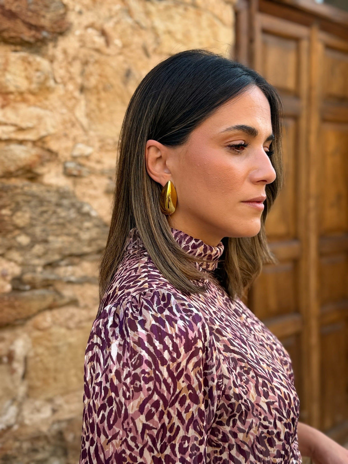 Miriam | Pendientes efecto almendra - Dorado