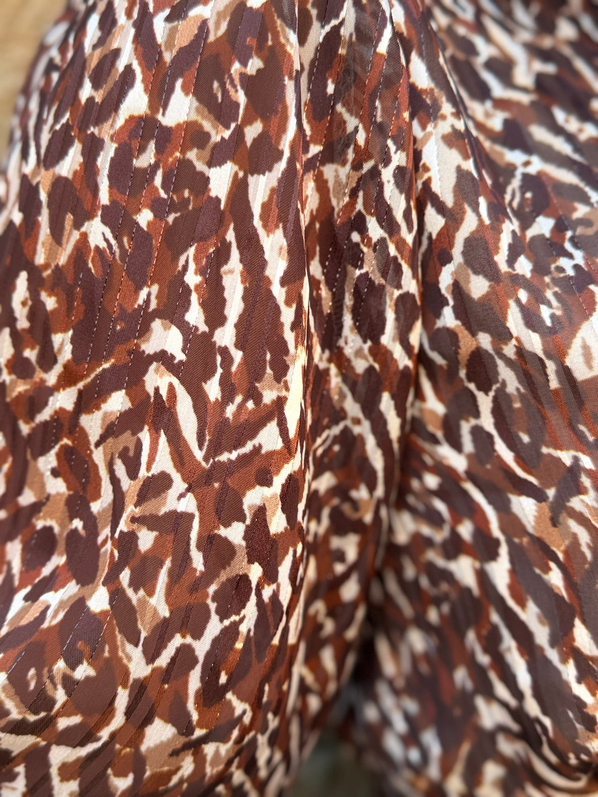 Alba | Vestido midi estampado - Marrón