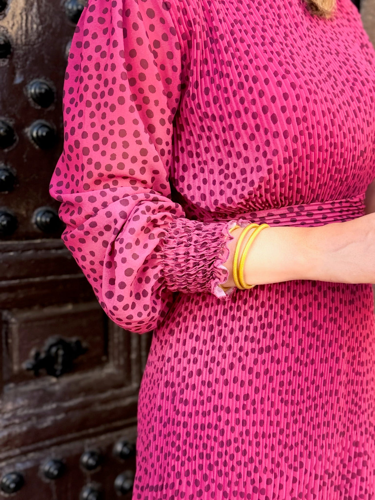Pilar | Vestido midi de lunares - Buganvilla