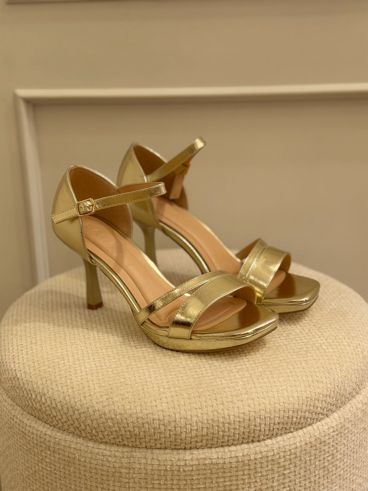 Lorena | Sandalia de tacón fino - Dorado