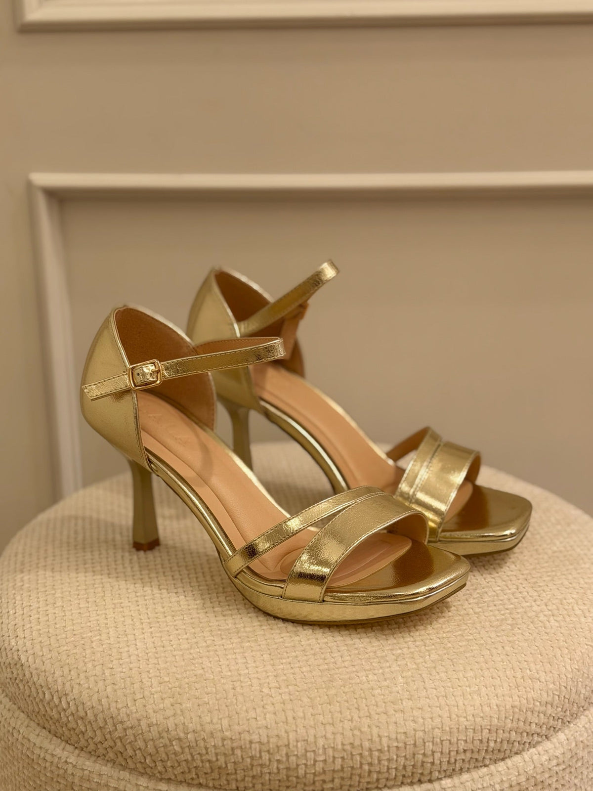 Lorena | Sandalia de tacón fino - Dorado