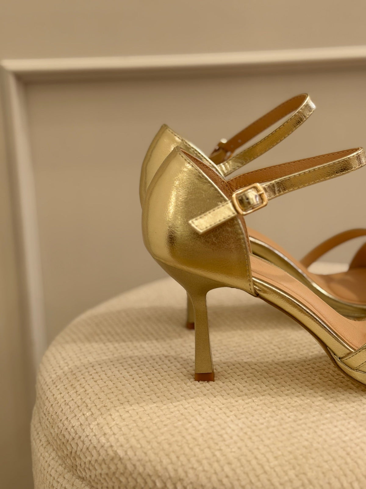 Lorena | Sandalia de tacón fino - Dorado
