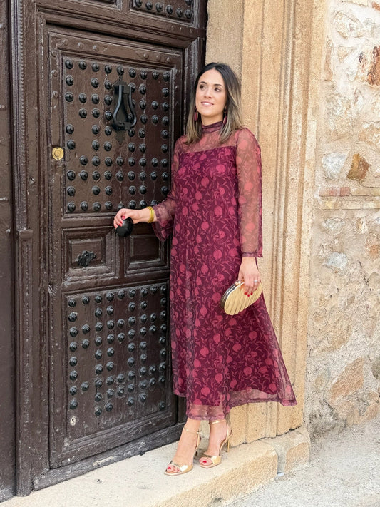 Noelia | Vestido de tul estampado - Lila