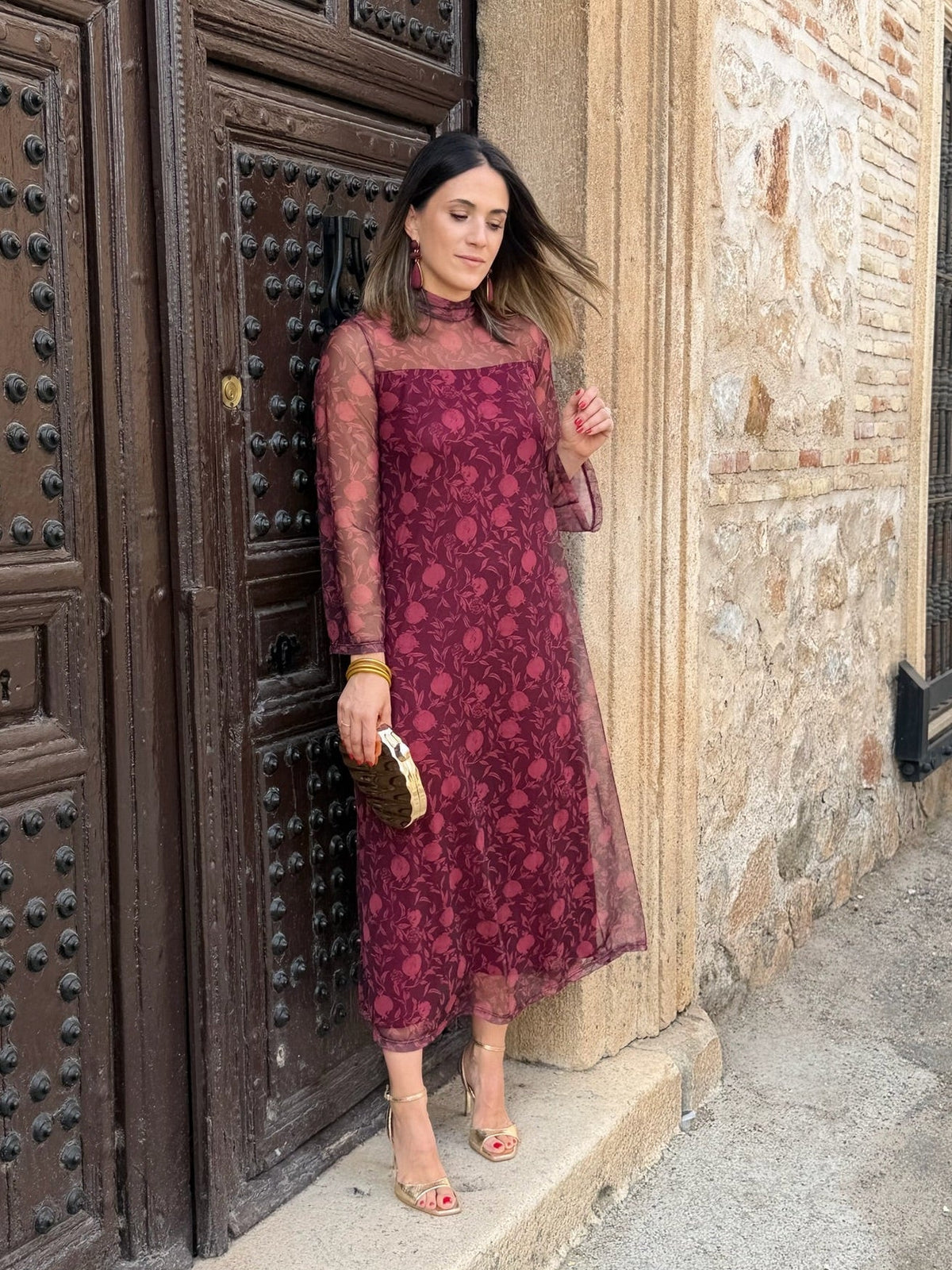 Noelia | Vestido de tul estampado - Lila