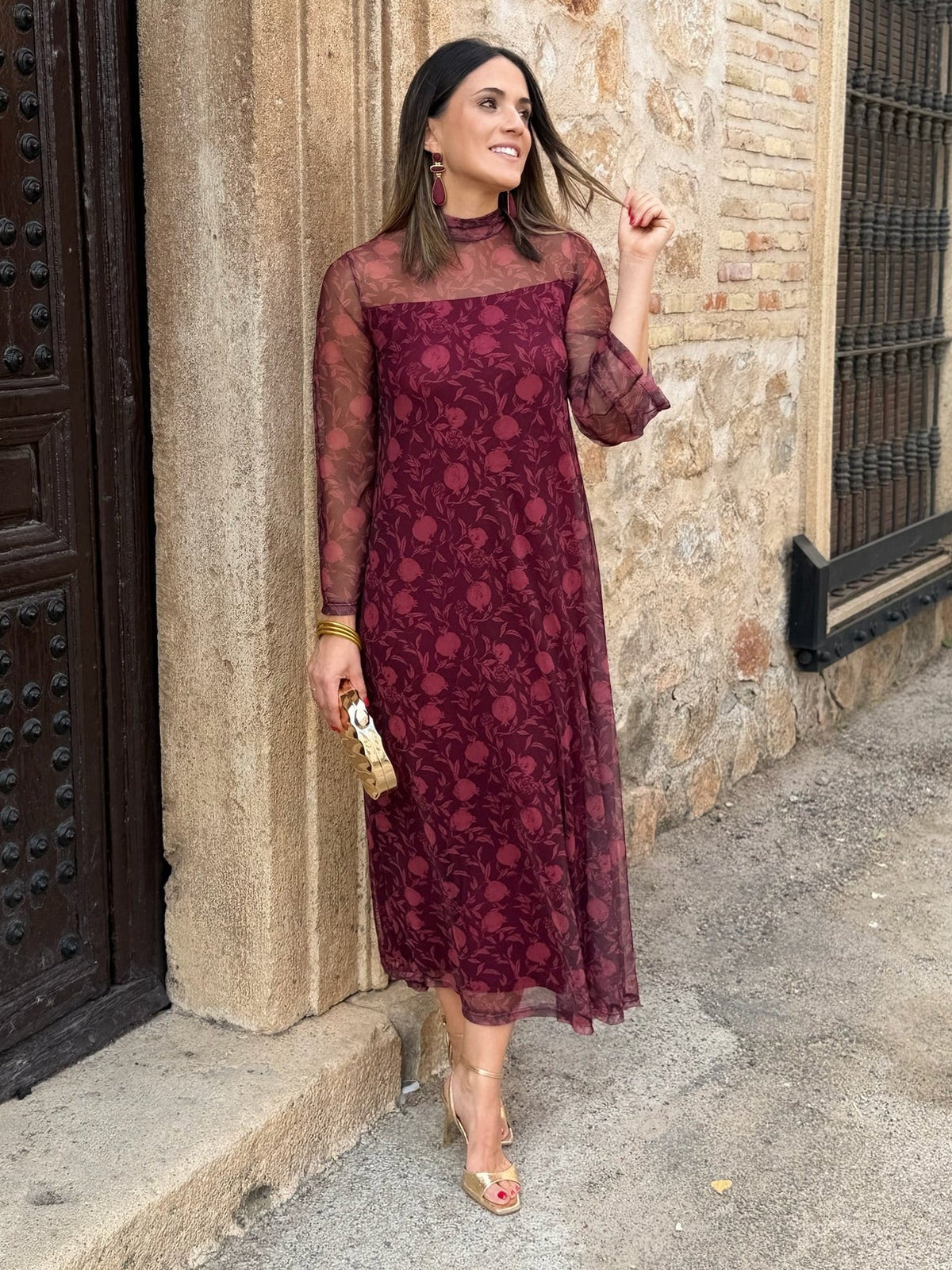 Noelia | Vestido de tul estampado - Lila