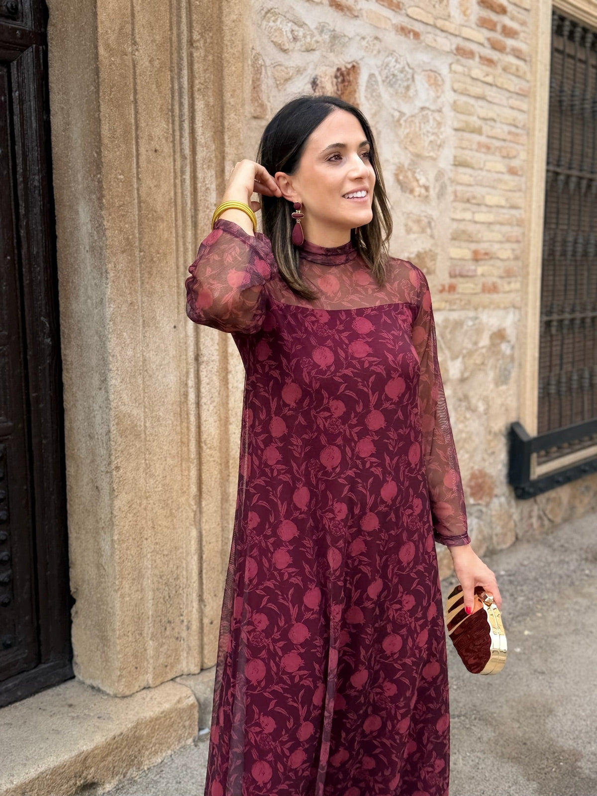 Noelia | Vestido de tul estampado - Lila