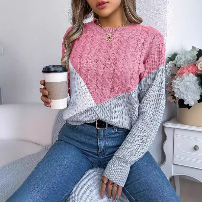 Jersey de mujer de manga larga con cuello redondo