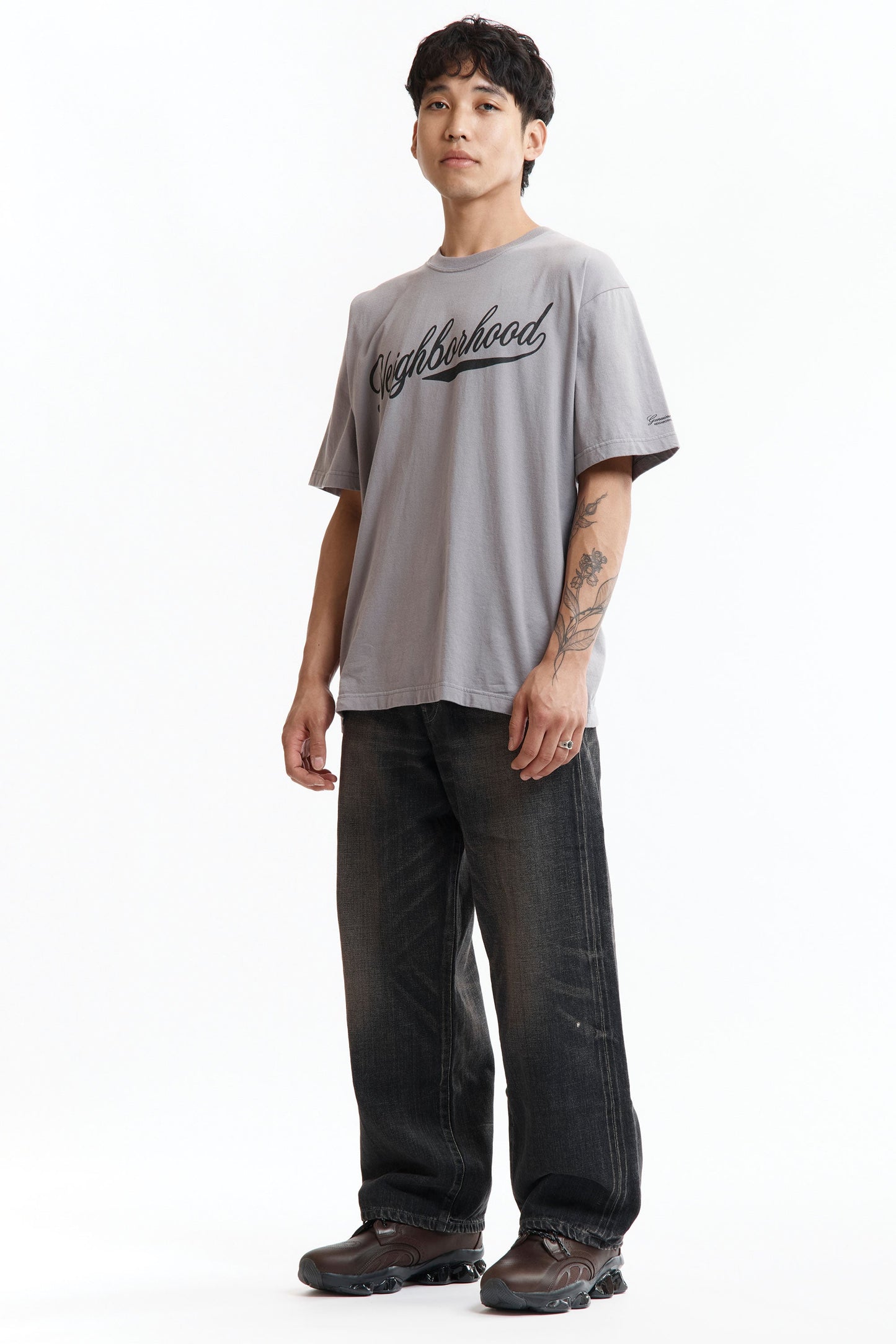 **Camiseta NH AW25 de Manga Corta – Gris**