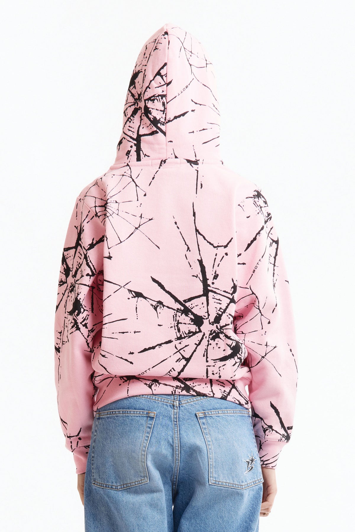 Sudadera Shattered con Capucha y Cremallera – Rosa