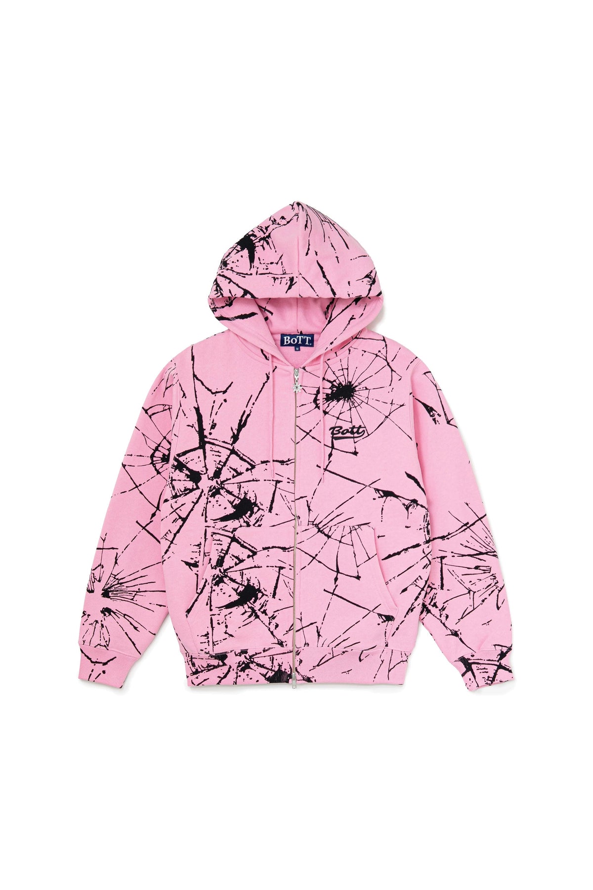 Sudadera Shattered con Capucha y Cremallera – Rosa