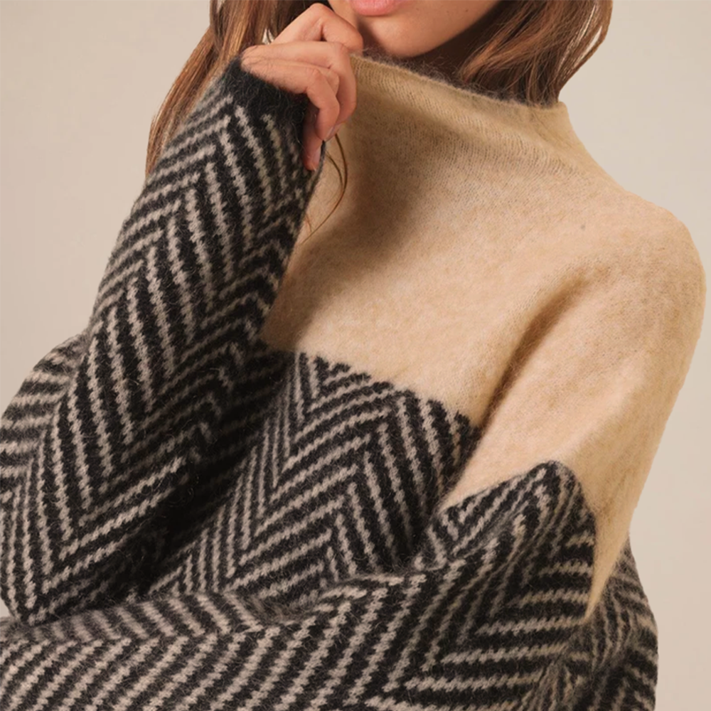 ADELIE | Jersey de cuello alto en punto fino