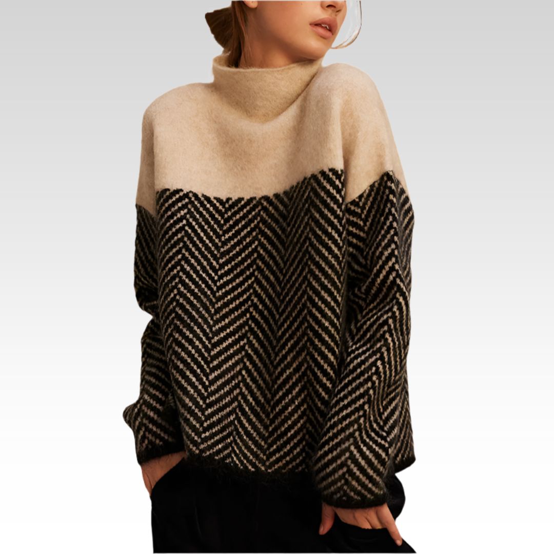 ADELIE | Jersey de cuello alto en punto fino
