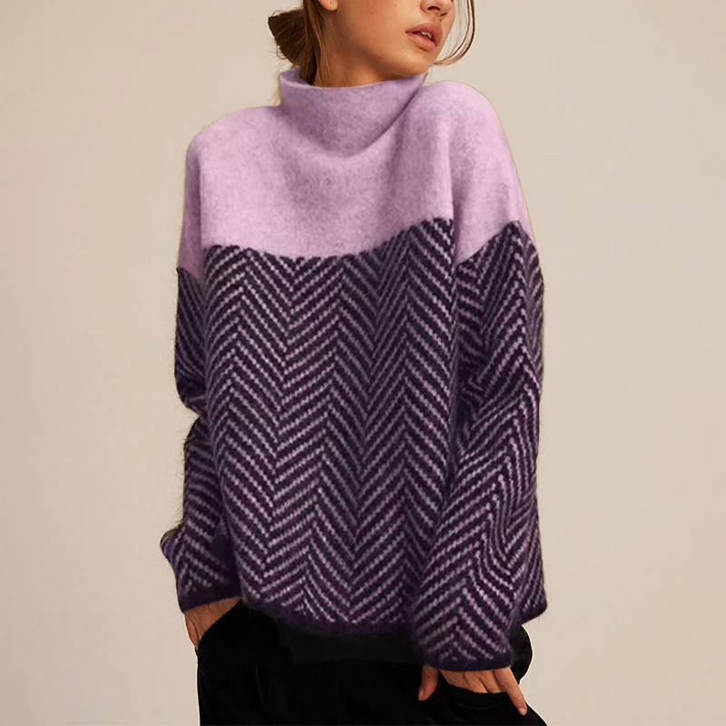 ADELIE | Jersey de cuello alto en punto fino