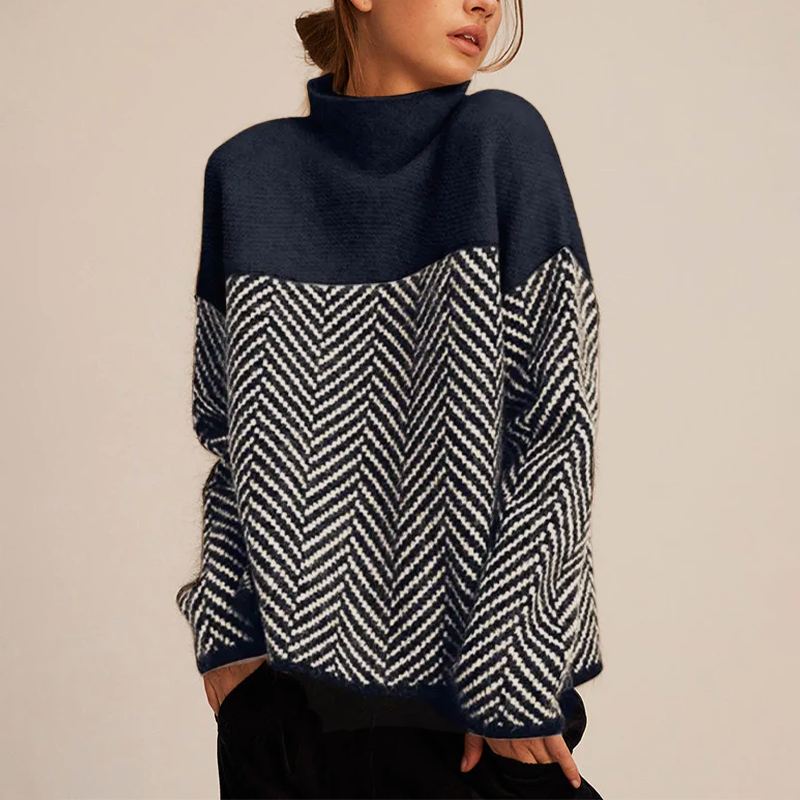 ADELIE | Jersey de cuello alto en punto fino