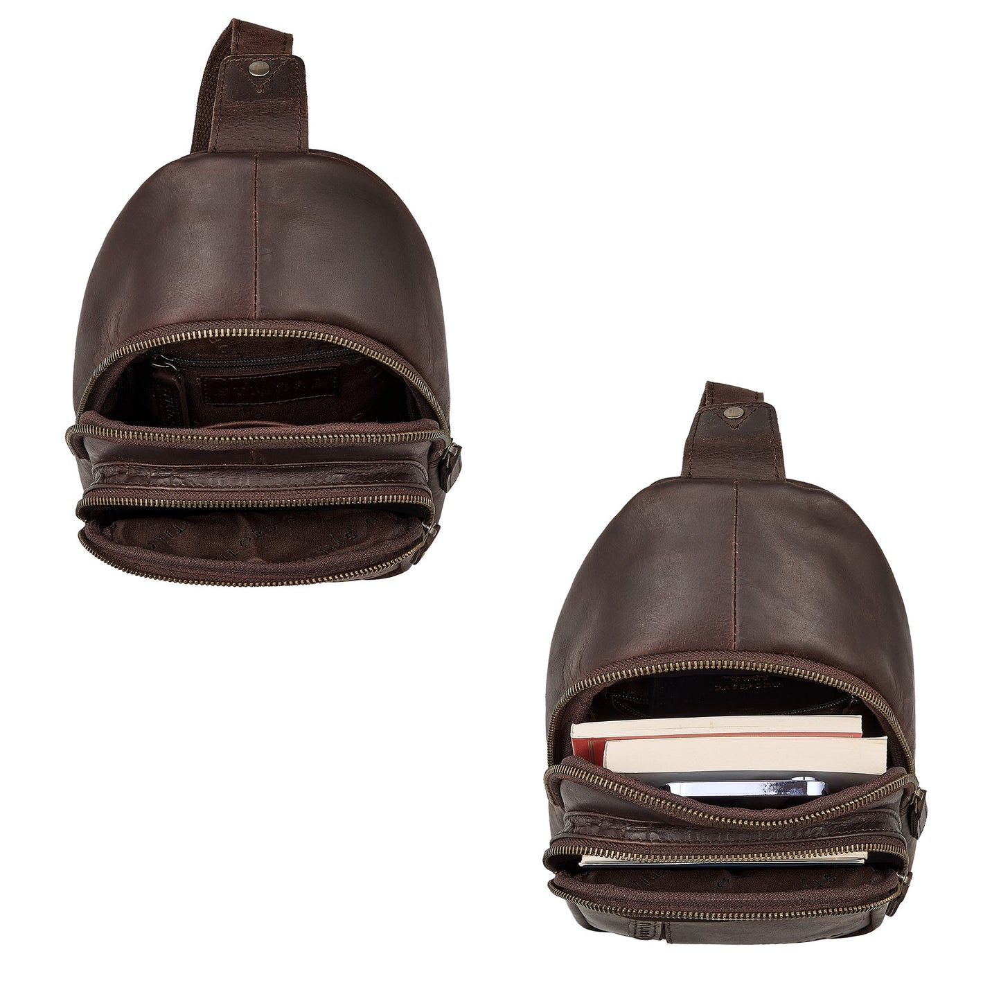 "Montego" 2 En 1 Grande Bolso Pecho Hombre de Piel Genuino