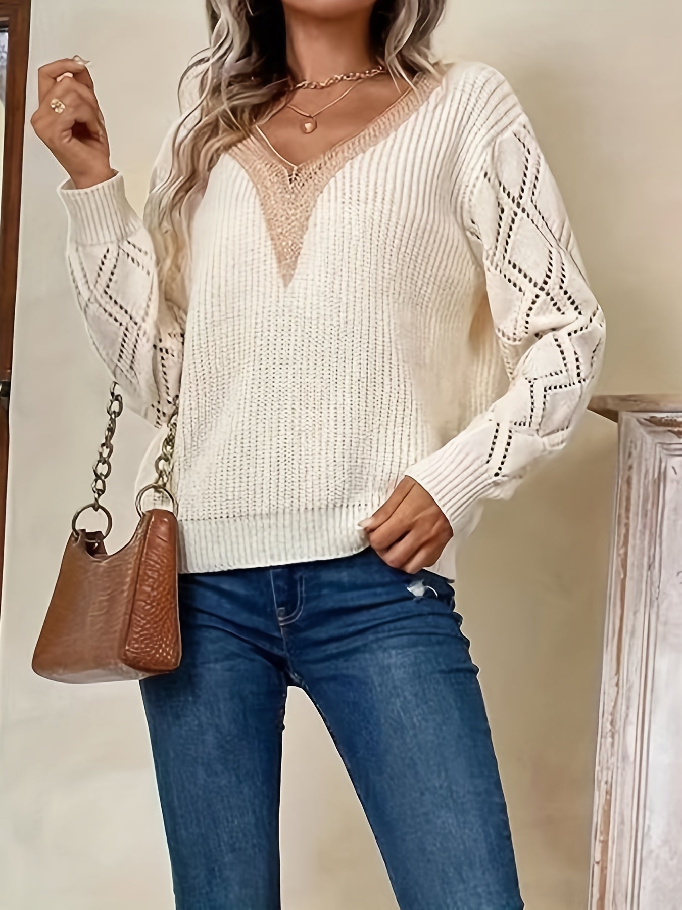 Claudia - Jersey de mujer escote profundo