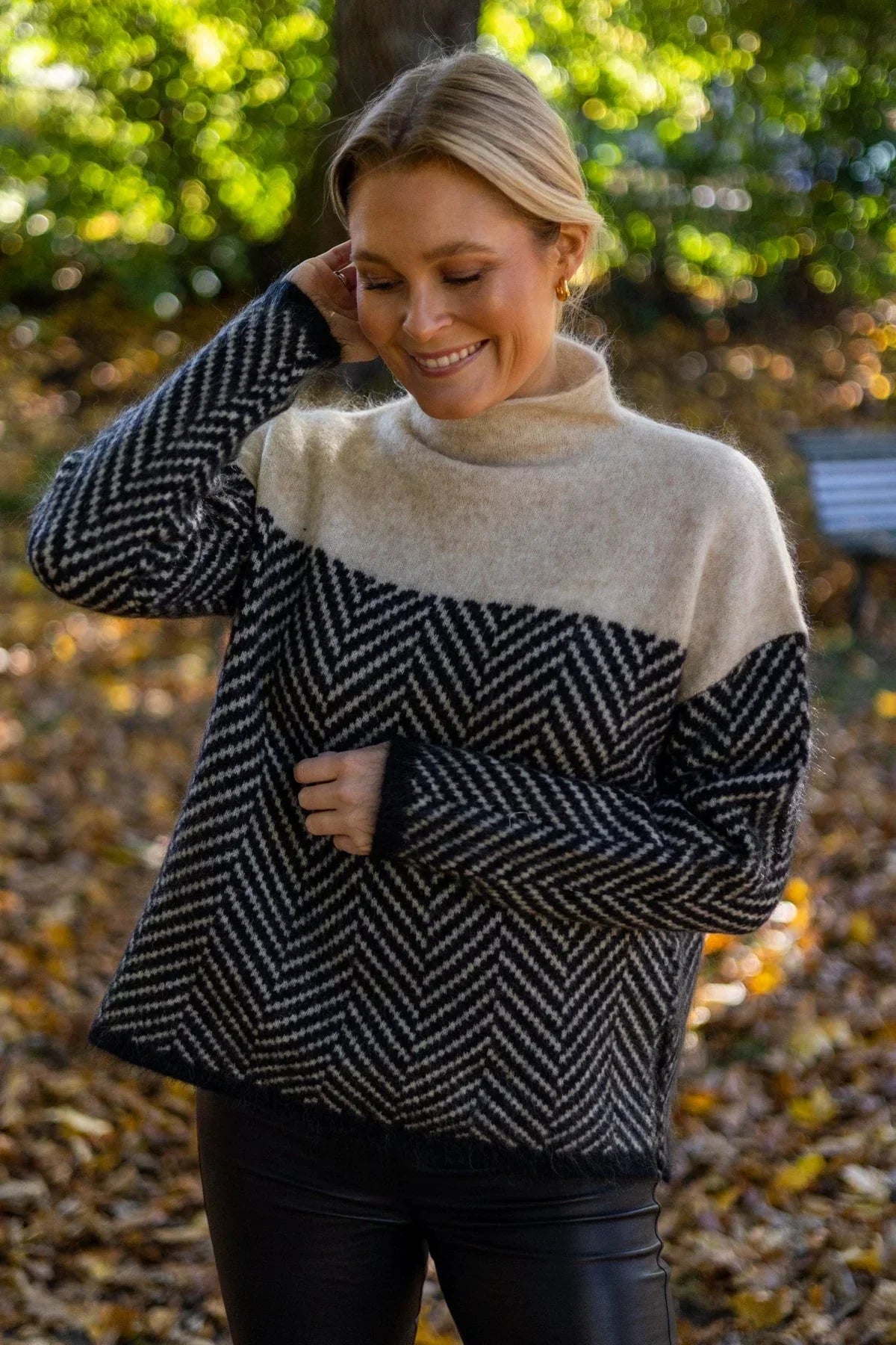 ADELIE | Jersey de cuello alto en punto fino