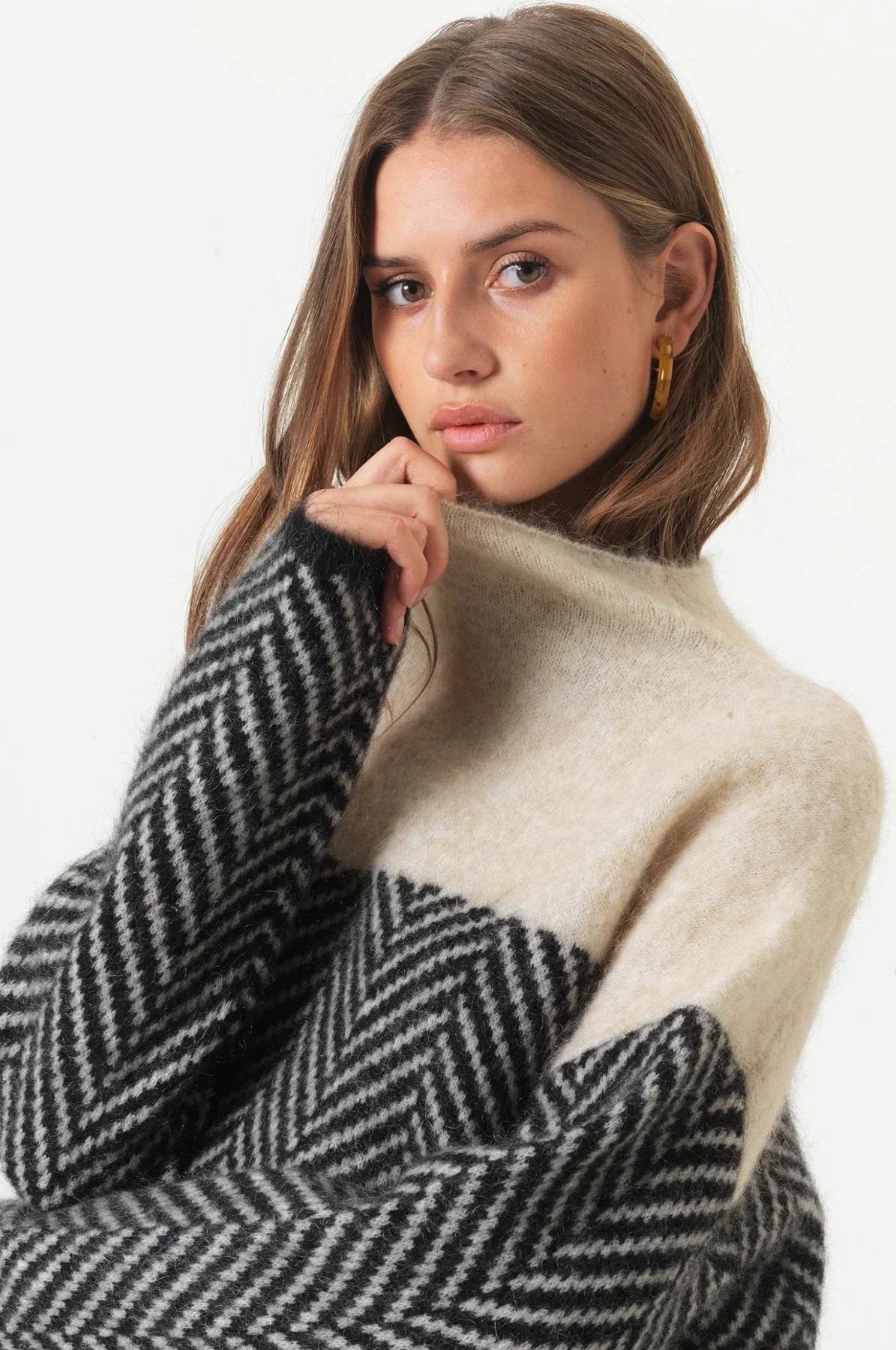 ADELIE | Jersey de cuello alto en punto fino