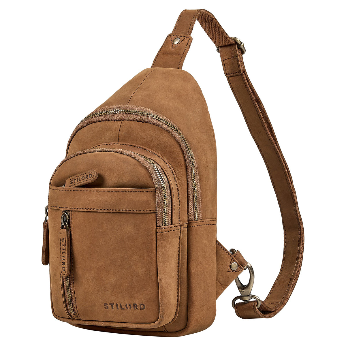 "Montego" 2 En 1 Grande Bolso Pecho Hombre de Piel Genuino