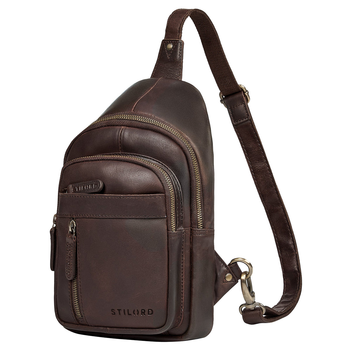 "Montego" 2 En 1 Grande Bolso Pecho Hombre de Piel Genuino